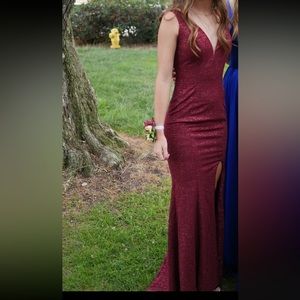 Red Sparkly Prom Dress